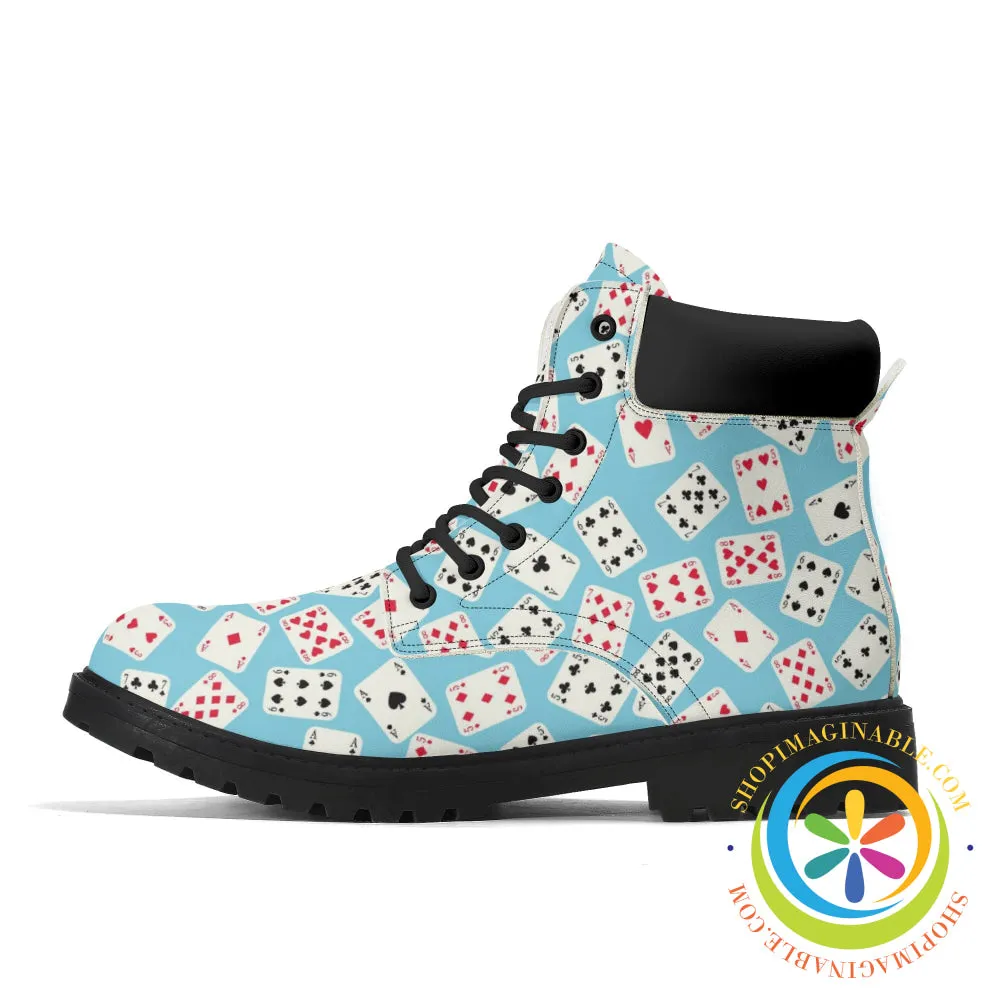 Women's Alice in Wonderland Cards Inspired Boots